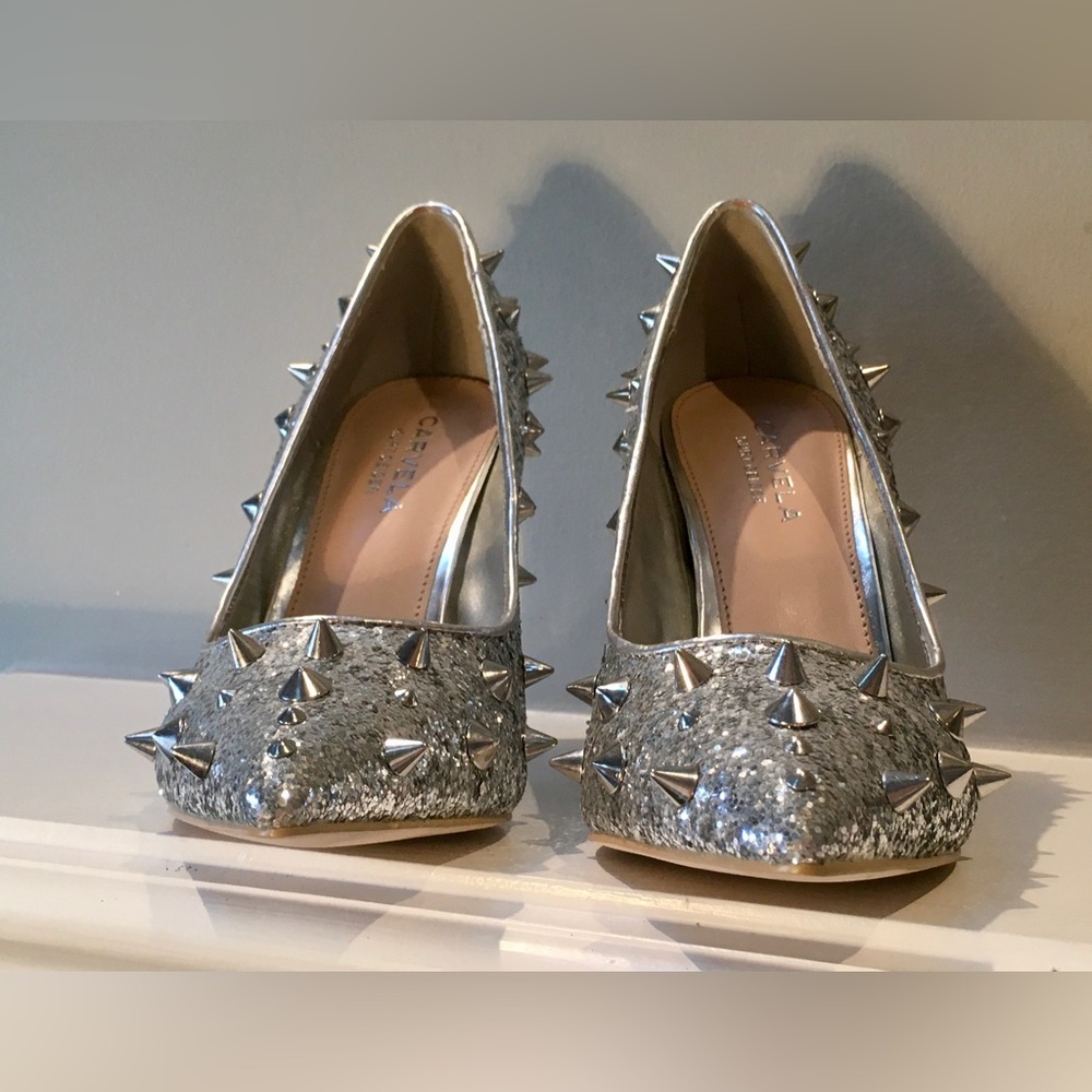 CARVELA Metallic silver heels Spikes SIZE 6 Like new Never worn 4inch stilettos - Picture 9 of 9